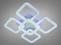 Люстра стельова LED Diasha 2205/4+1WH, 80W, 3200K-6500K, білий акрил, сучасний стиль для дому - мініатюра 2