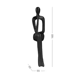 Декоративна статуетка MBM My Home Людина з мрією чорна (DH-ST-28 BLACK) - мініатюра 3