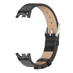Шкіряний ремінець MiJobs для фітнес-браслета Xiaomi Mi Band 8 і 9 Type B чорний, тримач - чорний - мініатюра 3