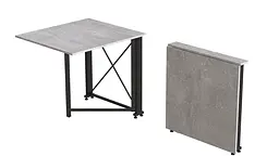 Стіл-книга трансформер Оріон 1 Ferrum-decor 750x810x730 Чорний метал ДСП Бетон 16 мм (FRD-104603) - мініатюра 4