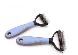 Колтуноріз для видалення вовни вовни Single Side Pet Hair Knots Dematting Comb для собак і кішок M blue