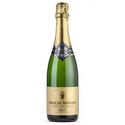 Набір ігристе вино Francois Montand Brut Blanc de Blancs біле брют 0.75 л + ігристе вино Francois Montand Brut Blanc de Blancs біле брют 0.2 л - мініатюра 2