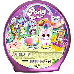 Набір креативної творчості Danko Toys Pony Castle з м'якою іграшкою рожевий BPS-01-01U - мініатюра 2