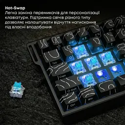 Клавіатура Ajazz AK680 V2 Ice Island Magnetic Switch USB UA Gray/Black (AK680-V2-I-GB) - мініатюра 10
