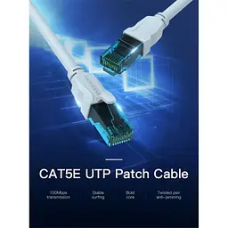 Патч-корд Vention 5 м, RJ-45 Cat. 5e UTP синій (VAP-A10-S500) - мініатюра 3