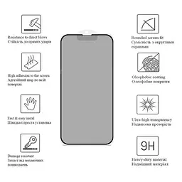 Скло захисне Drobak Apple iPhone 17e Matte Ceramics Anty Spy (151520) - мініатюра 4