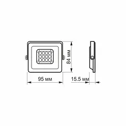 LED прожектор Videx F2e 10W 5000K (26328-000) - мініатюра 6