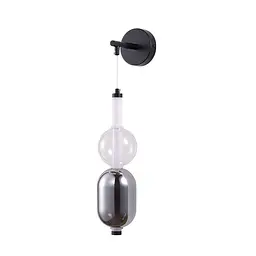 Бра настінне LED Levistella 788W39332 BK+SM+CL, 5W, 4000K, чорний метал + смоляний, сучасний стиль