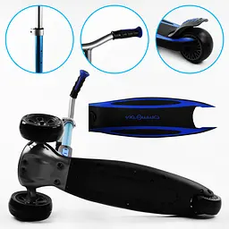 Самокат Best Scooter 69х19х38 см Чорно-блакитний 000231628 - мініатюра 5