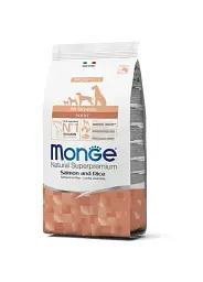 Сухий корм Monge Salmone (Adult) з лососем та рисом для дорослих собак усіх порід, 2.5 кг