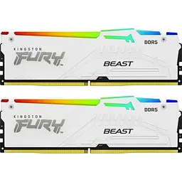 Модуль пам'яті Kingston Fury DDR5 64GB (2x32) 5200MHz Beast White RGB EXPO (KF552C36BWEAK2-64) - мініатюра 2