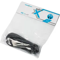 Кабель USB (AM/BM) 3m Maxxtro/Maxxter U-AMBM-10 (принтер, сканер), подвійне екранування Black (о) - мініатюра 2