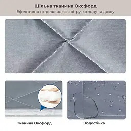 Дверна фіранка магнітна з прозорою вставкою та захистом від холоду - мініатюра 3