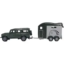Ігровий набір - LAND ROVER з причіпом і фігурками коней, для дітей (520460.27)