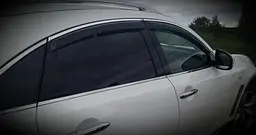 Дефлектори вікон вітровики для Infiniti EX35 / 37 2007- З Молдингом Хром