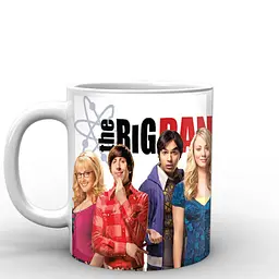 Кухоль GeekLand Теорія великого вибуху The Big Bang Theory на тлі емблеми BB.002.06 330 мл білий - мініатюра 2