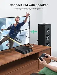 Кабель аудіо Ugreen Toslink оптичний 4 мм 1 м Black (AV122) - мініатюра 6