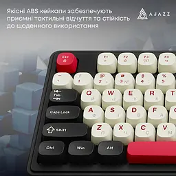 Клавіатура Ajazz AF98 Plus Wireless/Bluetooth/USB UA Black/White/Red (AF98-PLUS-BSR) - мініатюра 12
