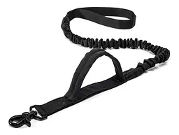 Повідець для собак Harness 100-150см, банджі-повідець з двома ручками Чорний - мініатюра 9