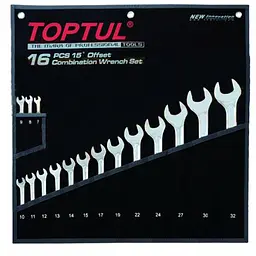 Комплект ключів ріжково-накидних 16 шт. 7-32 Toptul hoz0007935