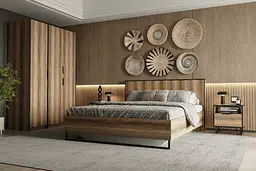 Ліжко двоспальне Moreli Forte F-0010 у стилі Loft на металевих ніжках 1680х980х2126 мм Дуб Кверкус - мініатюра 2