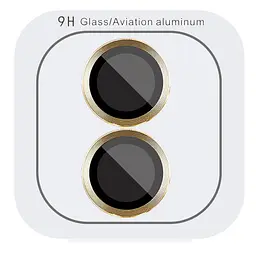 Захисне скло Metal Classic на камеру (у упак.) для Apple iPhone 16 (6.1) / 16 Plus (6.7) Золотий / Gold