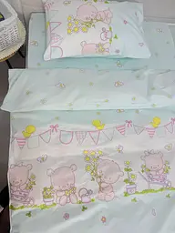 Дитячий комплект постільної білизни Ecotton 110х140 см блакитний Ведмедик (24901) - мініатюра 7