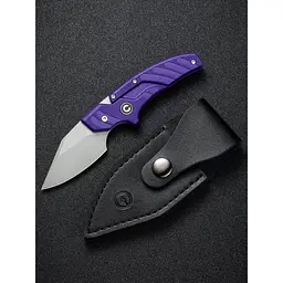 Ніж фіксований кишеньковий Civivi Typhoeus , (5.8 см) 14C28N / G10 фіолетовий з чохлом - мініатюра 10