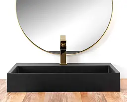 Умивальник Rea Goya 37x60 black (REA-U8779), Матова - мініатюра 5