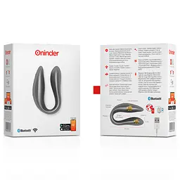 Смарт-вібратор для пар DOUBLE PLEASURE, колір: чорний Oninder (Іспанія) Oninder O937706 103161 - мініатюра 3