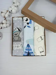 Набір пелюшок a.l.babybox Панда індіанець №2 50х80/100х80 см 3 шт. Різнокольоровий (NA 18168584)