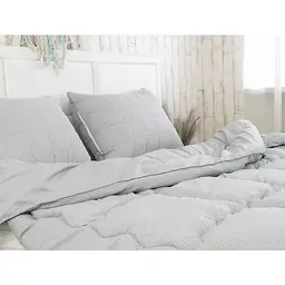 Набір ковдра з подушкою Руно - Soft Line сірий полуторний 140х205+50х70 см теплий 300 гр/м2 (28705) - мініатюра 4