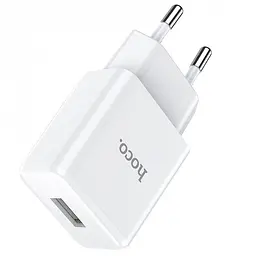 Мережевий зарядний пристрій 1 USB Hoco N9 2.1 A White - мініатюра 4