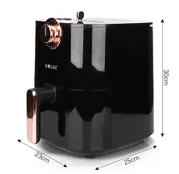 Фритюрниця HAEGER HG-5218  безшумна 2000 Вт 5.5 л чорна (HG-5218_1770) - мініатюра 2