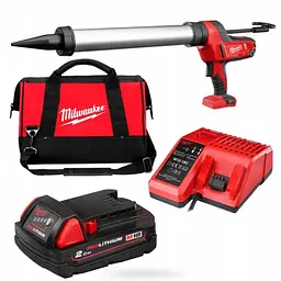 Пістолет для герметиків акумуляторний MILWAUKEE, C18 PCG/600A-201В, 600мл (зарядний пристрій М12-18 С, 1 акумулятор М18 В2 2А·год, алю - мініатюра 2