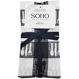 Набір рушників Soho Forks  бавовна100% 40х40 см 4 шт. (BS 72055S/1)