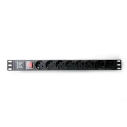 Силовий блок 19 1U 8xSchuko, вимикач, С14 Kingda (KD-PDU-GM-1U-P8-C14) - мініатюра 3