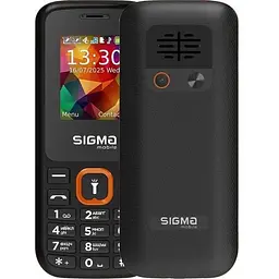 Мобільний телефон Sigma mobile X-style 171 Mini, чорний-помаранчевий, 2 Mini-SIM + Micro-SIM, дисплей 1.77" кольоровий (128x160)