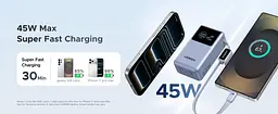 Павербанк з вбудованим кабелем Ugreen PB834 10000 мАг 55W з шкидкою зарядкою та цифровим LED дисплеєм - мініатюра 10