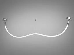 Люстра стельова LED Diasha SY9610-1500CH Шланг, 17W, хром, для коридору, спальні, офісу