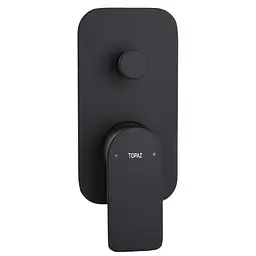 Душова система Topaz Sardinia TSG 08202-V-H20-BL вилив 190мм чорний, Чорний матовий - мініатюра 2