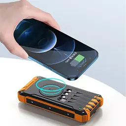 Зарядний пристрій на сонячних батареях IBattery LS45 25000mah з ліхтариком та бездротовою зарядкою - мініатюра 3