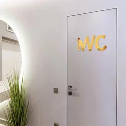 Дзеркальний декор Wall Sticker SW-00002525 акриловий самоклеючий WC 3 шт. золото - мініатюра 6
