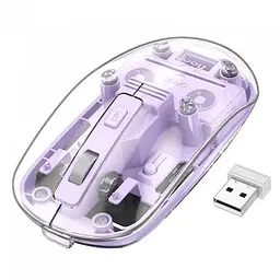 Миша бездротова Hoco GM29 Mysterios Bluetooth + 2.4G Romantic purple - мініатюра 1