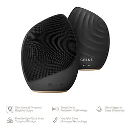 Електронна звукова щітка для обличчя GESKE Sonic Facial Brush 5 в 1 сіра - мініатюра 2