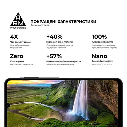 Захисне скло на Samsung Galaxy A07 4G (A075) з олеофобним покриттям, Pro, повне проклеювання, антистатичний і пиловідштовхуючий шар, 9H, самоклеючеся, 2.5D, на весь екран, антистатичний клей, ArmorStandart (ARM86511) - мініатюра 5