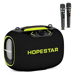 Бездротова портативна колонка Bluetooth з 2 мікрофонами Караоке BT5.3/USB/AUX/TF, 120 Вт, TWS, 8h Hopestar PARTYBOX - мініатюра 1