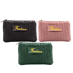 Косметичка жіноча плюшева Beauty Luxury 16 см×10,5 см WB-4010, Зелена - мініатюра 3