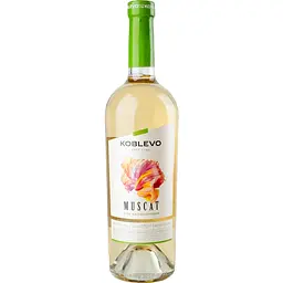 Вино Koblevo Muscat біле напівсолодке 9-12% 0.75 л (255261)
