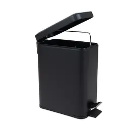 Відро для сміття Zerix Sansa-TC0105 Black з плавним закриттям, прямокутне, 5 л, чорний (ZX5894) - мініатюра 4